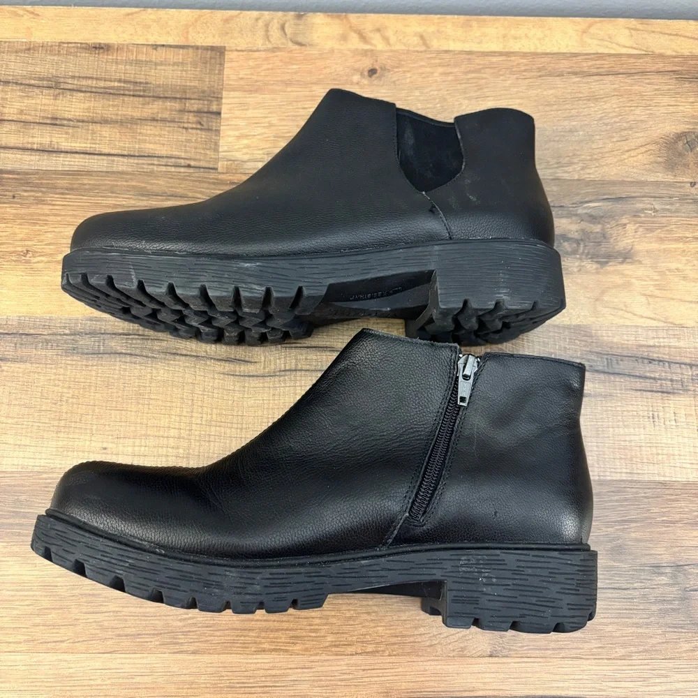 Alegria Shayne Leather Ankle Boots Lug Sole Black Women’s - Picture 9 of 9